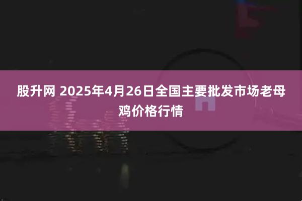 股升网 2025年4月26日全国主要批发市场老母鸡价格行情